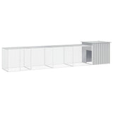 Vidaxl Chicken Coop 500x91x100 cm Gray en acier galvanisé