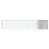 Vidaxl Chicken Coop 500x91x100 cm Gray en acier galvanisé