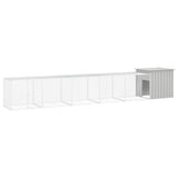 Vidaxl Chicken Coop 600x91x100 cm Gray en acier galvanisé