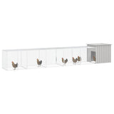 Vidaxl Chicken Coop 600x91x100 cm Gray en acier galvanisé