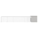 Vidaxl Chicken Coop 600x91x100 cm Gray en acier galvanisé