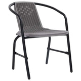 Vidaxl tuinstoelen 4 st 110 kg kunststof rattan en staal