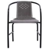 Vidaxl tuinstoelen 6 st 110 kg kunststof rattan en staal