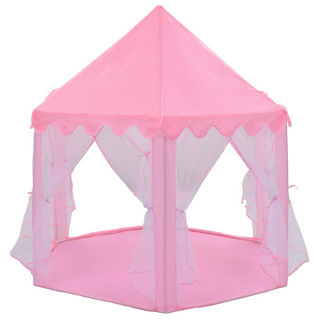 VidaXL tente de jeu princesse avec 250 balles 133x140 cm rose