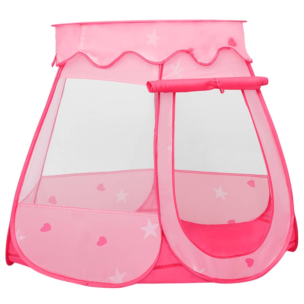 Tenda da gioco per bambini Vidaxl con 250 palline 102x102x82 cm rosa