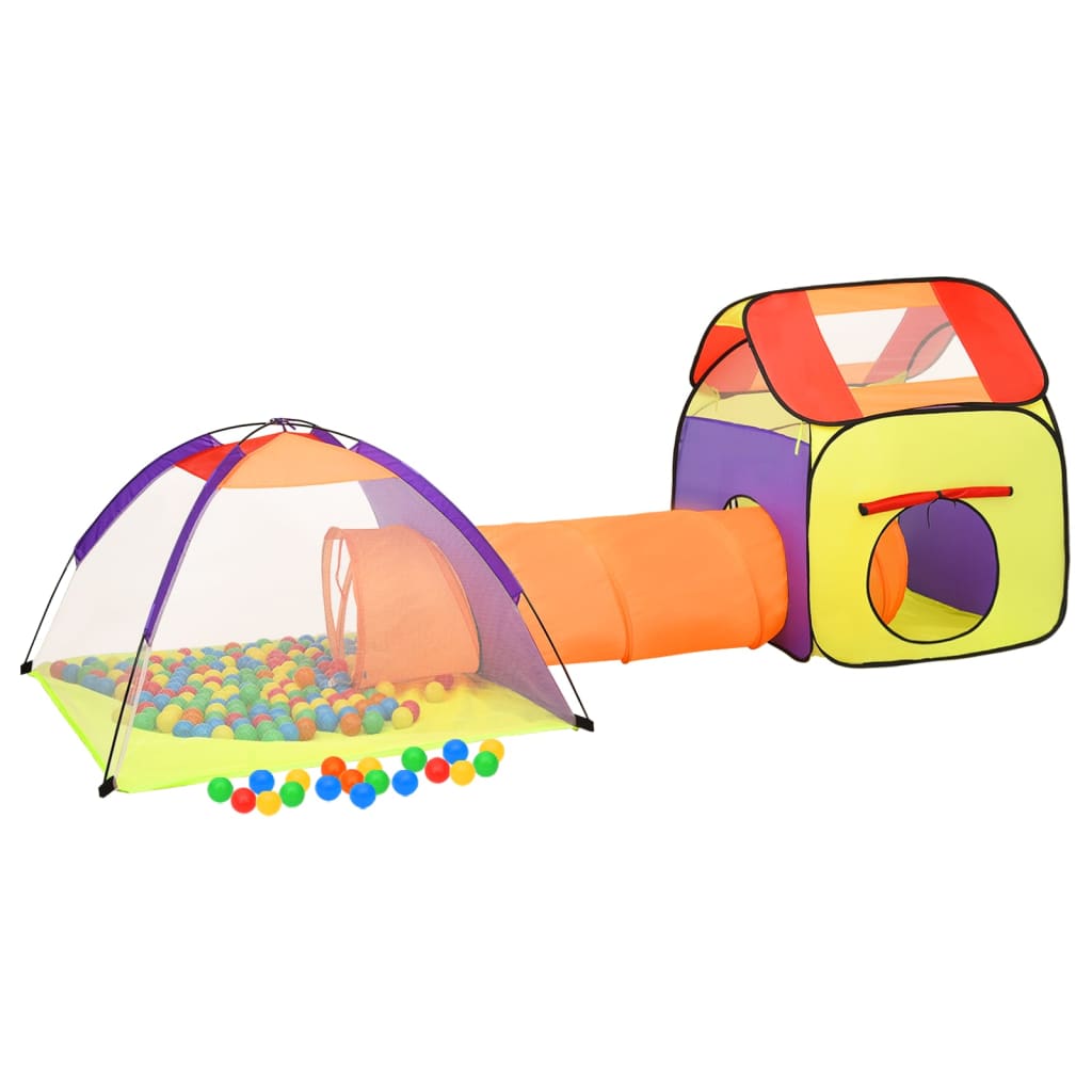 Tienda de juego infantil Vidaxl con 250 bolas 338x123x111 cm con multicolor