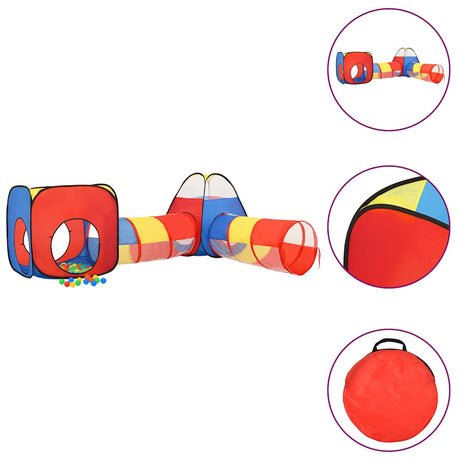 VidaXL tente de jeu pour enfants avec 250 balles 190x264x90 cm multicolore