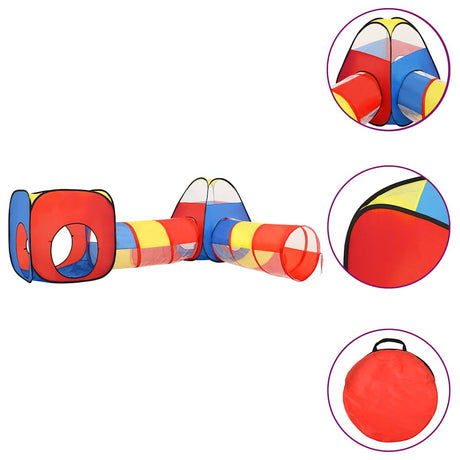 VidaXL tente de jeu pour enfants avec 250 balles 190x264x90 cm multicolore