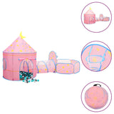 Vidaxl Kinderspielzelt mit 250 Bällen 301x120x128 cm Pink