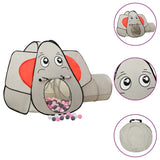 Vidaxl Kanner spillt Zelt mat 250 Bäll Elefant 174x86x101 cm Grau