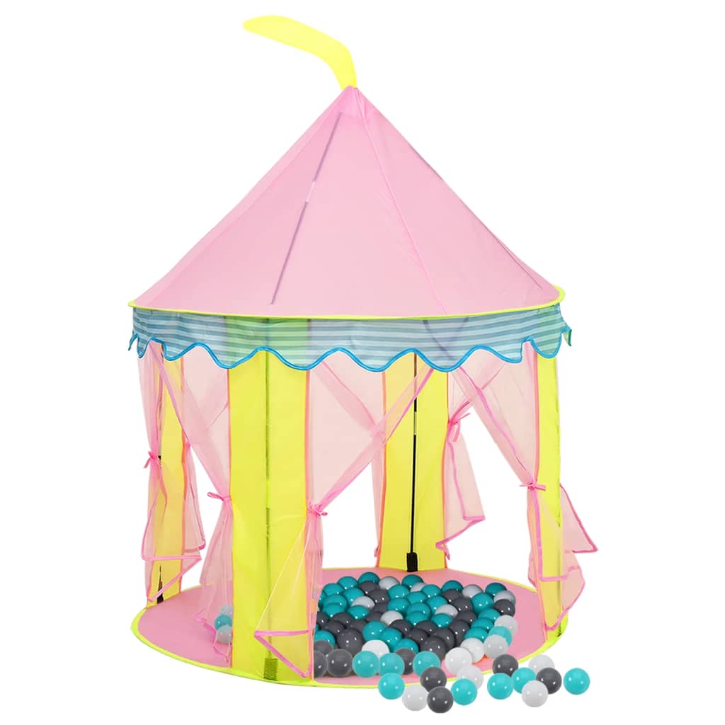 Vidaxl Children's Play Tent con 250 bolas 100x100x127 cm rosa