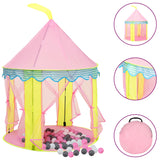 Tenda da gioco per bambini Vidaxl con 250 palline 100x100x127 cm rosa