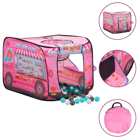 Vidaxl Children's Play Tent avec 250 balles 70x112x70 cm rose