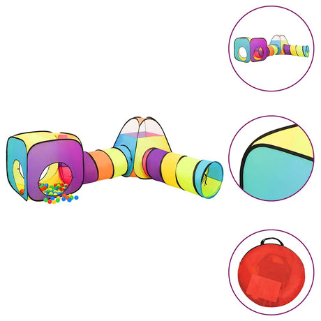 VidaXL tente de jeu pour enfants avec 250 balles 190x264x90 cm multicolore