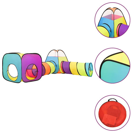 VidaXL tente de jeu pour enfants avec 250 balles 190x264x90 cm multicolore