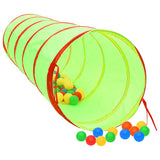 Tunnel de jeu pour enfants Vidaxl avec 250 balles à 175 cm Green en polyester