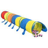 Vidaxl Children's Play Tunnel med 250 bollar 245 cm Polyester Multi -färgade