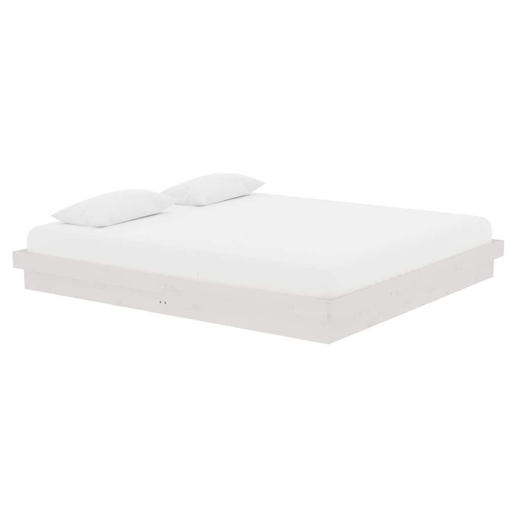 Vidaxl bedframe massief hout wit 180x200 cm