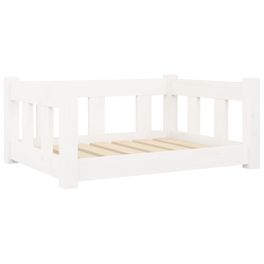 Vidaxl Dog Basket 65.5x50.5x28 cm Pine solide blanc