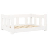 Vidaxl Dog Basket 65.5x50.5x28 cm Pine solide blanc