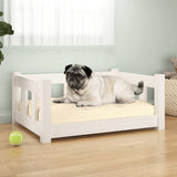 Vidaxl Dog Basket 65.5x50.5x28 cm Pine solide blanc