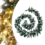 Vidaxl Garland de Noël avec lumières LED 2,7 m en PVC vert