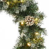 Vidaxl Couronne de Noël avec lumières LED 45 cm en PVC vert