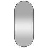 Vidaxl Mirror Wall -mounted 25x60 cm Oval Black