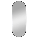 Vidaxl Mirror Wall -mounted 25x60 cm Oval Black