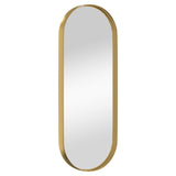 Vidaxl Mirror wall -mounted 15x40 cm oval gold colored