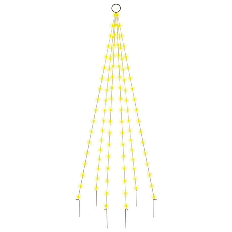 Vidaxl Flagpole Faire de Noël 108 LEDS blanc chaud 180 cm