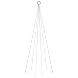 Vidaxl Flagpole Faire de Noël 108 LEDS blanc chaud 180 cm