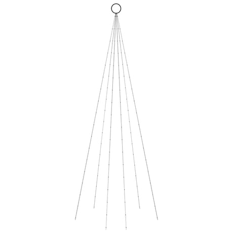 Vidaxl Flagpole Faire de Noël 108 LEDS blanc chaud 180 cm