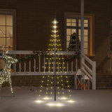 Vidaxl Flagmpole Weihnachtsbaum 108 LEDs warm weiß 180 cm