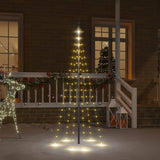 Vidaxl Flagpole Faire de Noël 108 LEDS blanc chaud 180 cm