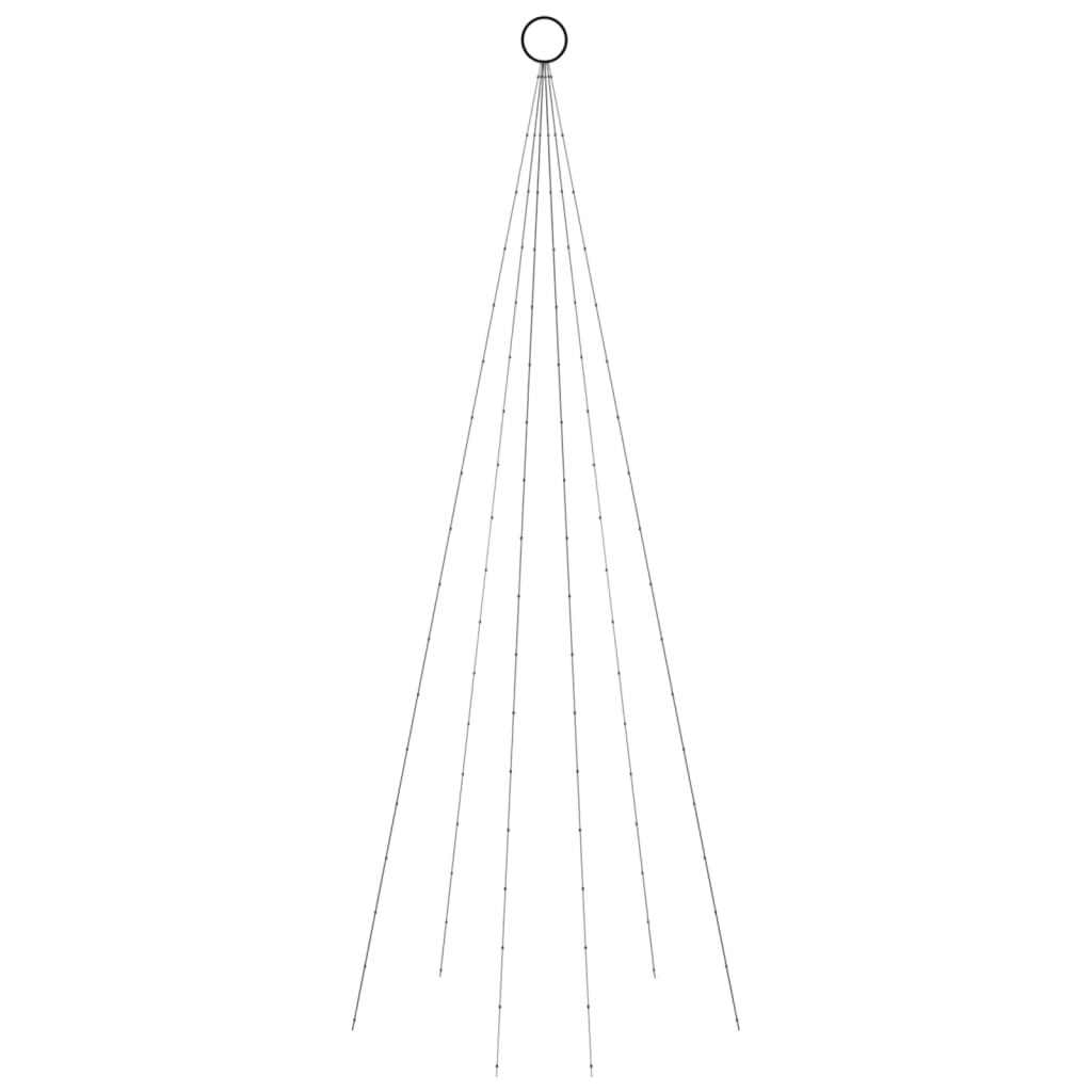 Vidaxl Flagpole Christmas Tree 108 LED White Cold 180 cm