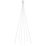 Vidaxl Flagpole Christmas Tree 108 LED White Cold 180 cm