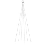 Vidaxl Flagpole Faire de Noël 108 LEDS Blanc froid 180 cm