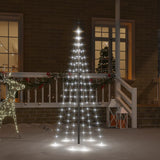 Vidaxl Flagpole Christmas Tree 108 LED White Cold 180 cm