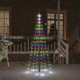 Vidaxl Flagpole Trele de Noël 108 LEDS Multicolored 180 cm