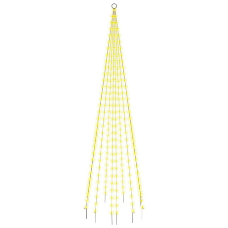 Vidaxl Flagôle arbre de Noël 310 LEDS blanc chaud 300 cm