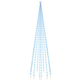 VidaXL Vlaggenmast kerstboom 310 LED's blauw 300 cm