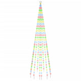 VIDAXL VLAGGenmast Weihnachtsbaum 310 LEDs mehrfarbig 300 cm