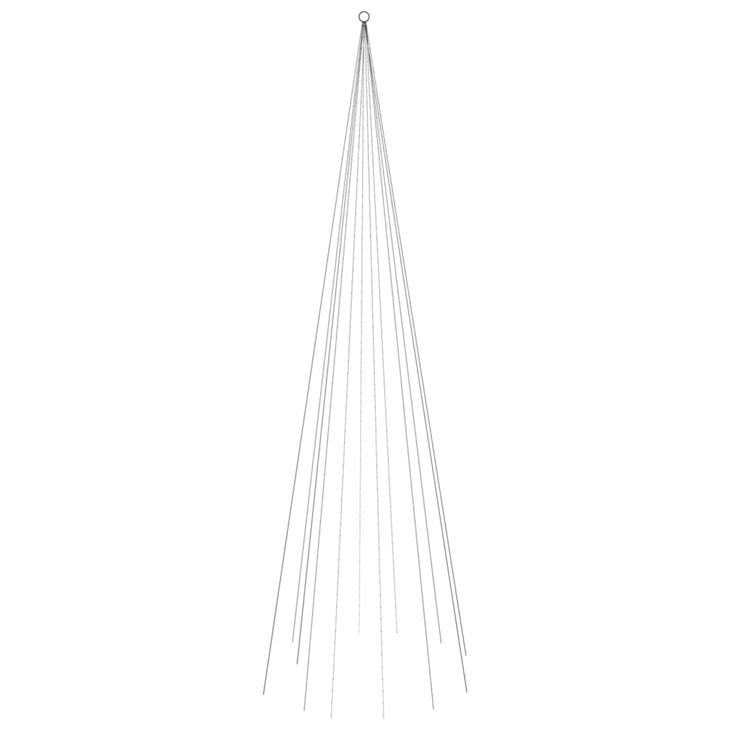 Vidaxl Flagpole Trele de Noël 732 LEDS bleu 500 cm