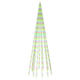 VIDAXL VLAGGenmast Weihnachtsbaum 732 LEDs mehrfarbig 500 cm