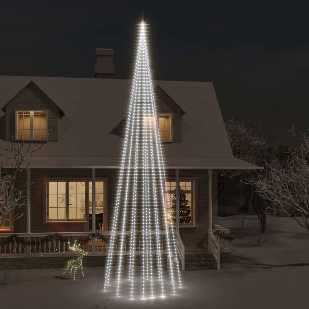 Vidaxl Flagpole S TEPLE 1134 LEDS Cold White 800 cm
