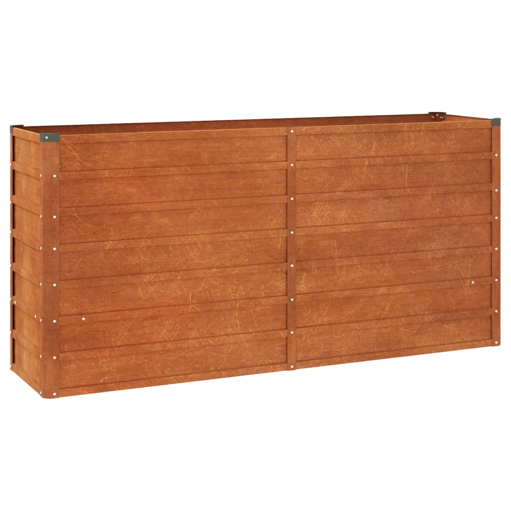 Vidaxl Planter hevet 160x40x77 cm Corten stål rusten