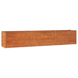 Vidaxl Planter surélevé 240x40x45 cm Corten Steel Rusty