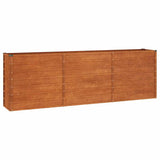 Vidaxl Planter surélevé 240x40x77 cm Corten Steel Rusty