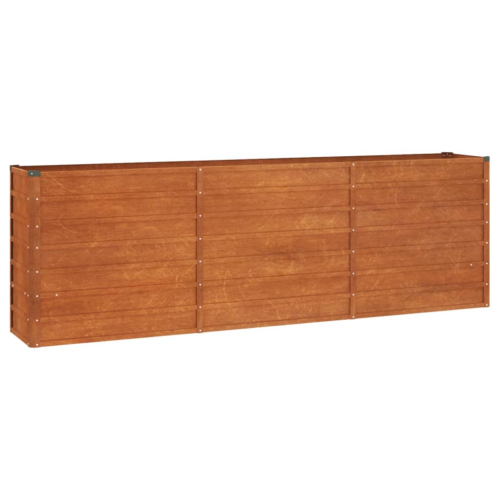 Vidaxl Sadzarka podniesiona 240x40x77 cm Corten Steel Rusty